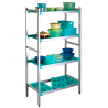Rayonnage aluminium H1735 P300 - 4 niveaux