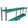 Rayonnage aluminium H2215 P400 - 5 niveaux